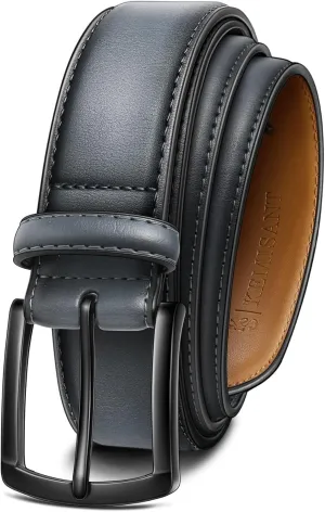 KEMISANT Men Belt-Genuine Leather Belt for Men Dress Casual Golf Jeans 1 3/8"