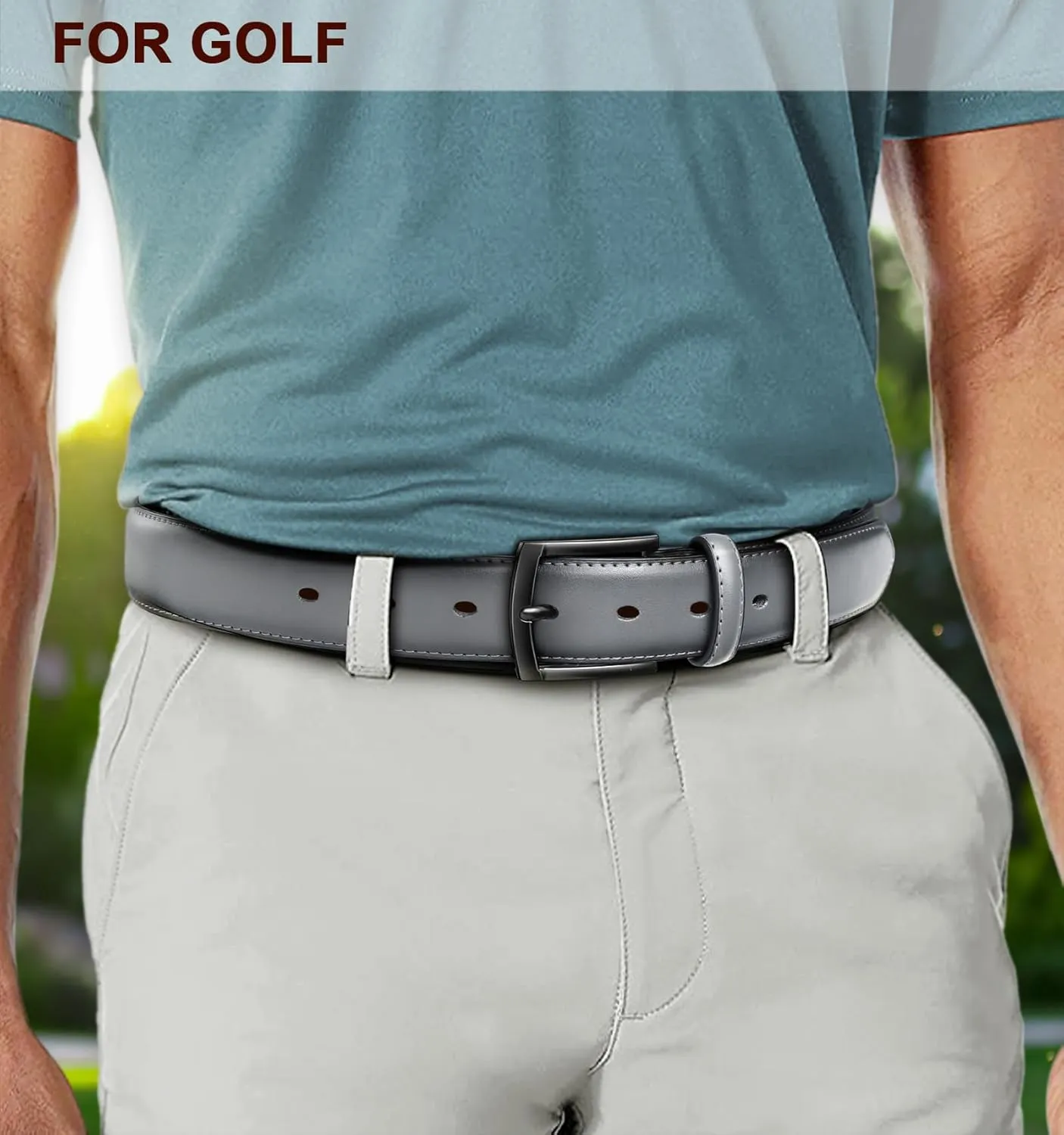 KEMISANT Men Belt-Genuine Leather Belt for Men Dress Casual Golf Jeans 1 3/8"