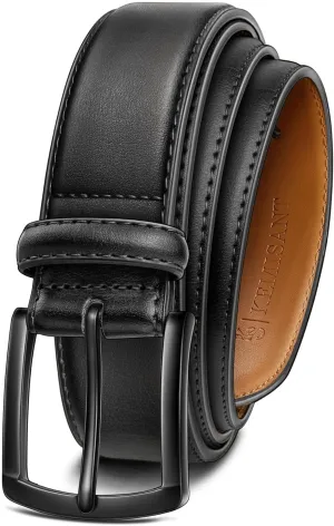 KEMISANT Men Belt-Genuine Leather Belt for Men Dress Casual Golf Jeans 1 3/8"