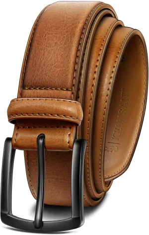 KEMISANT Men Belt-Genuine Leather Belt for Men Dress Casual Golf Jeans 1 3/8"