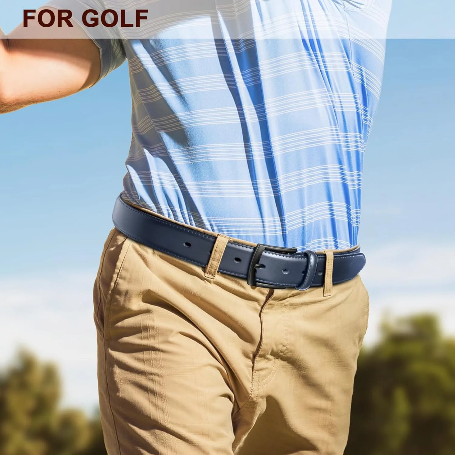 KEMISANT Men Belt-Genuine Leather Belt for Men Dress Casual Golf Jeans 1 3/8"