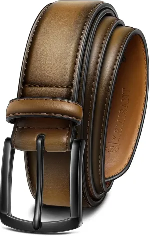 KEMISANT Men Belt-Genuine Leather Belt for Men Dress Casual Golf Jeans 1 3/8"