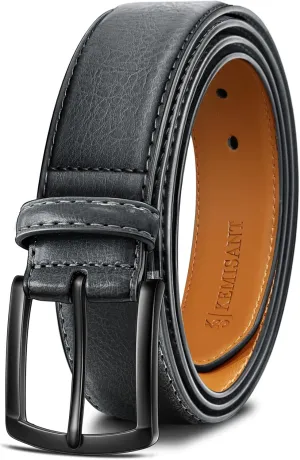 KEMISANT Men Belt-Genuine Leather Belt for Men Dress Casual Golf Jeans 1 3/8"