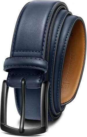 KEMISANT Men Belt-Genuine Leather Belt for Men Dress Casual Golf Jeans 1 3/8"