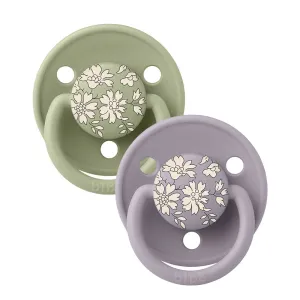 Liberty X BIBS Pacifier De Lux Silicone 2 PK Capel Sage Mix ONE SIZE