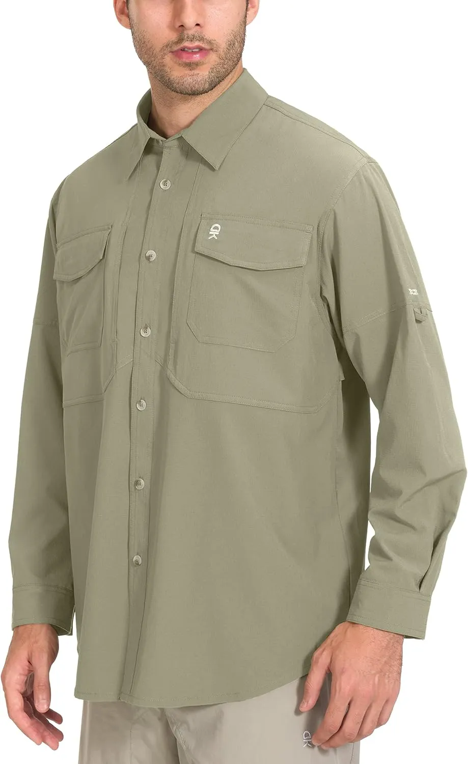 Little Donkey Andy Men's Quick-Dry Stretch Long Sleeve Shirt for Hiking, Travel