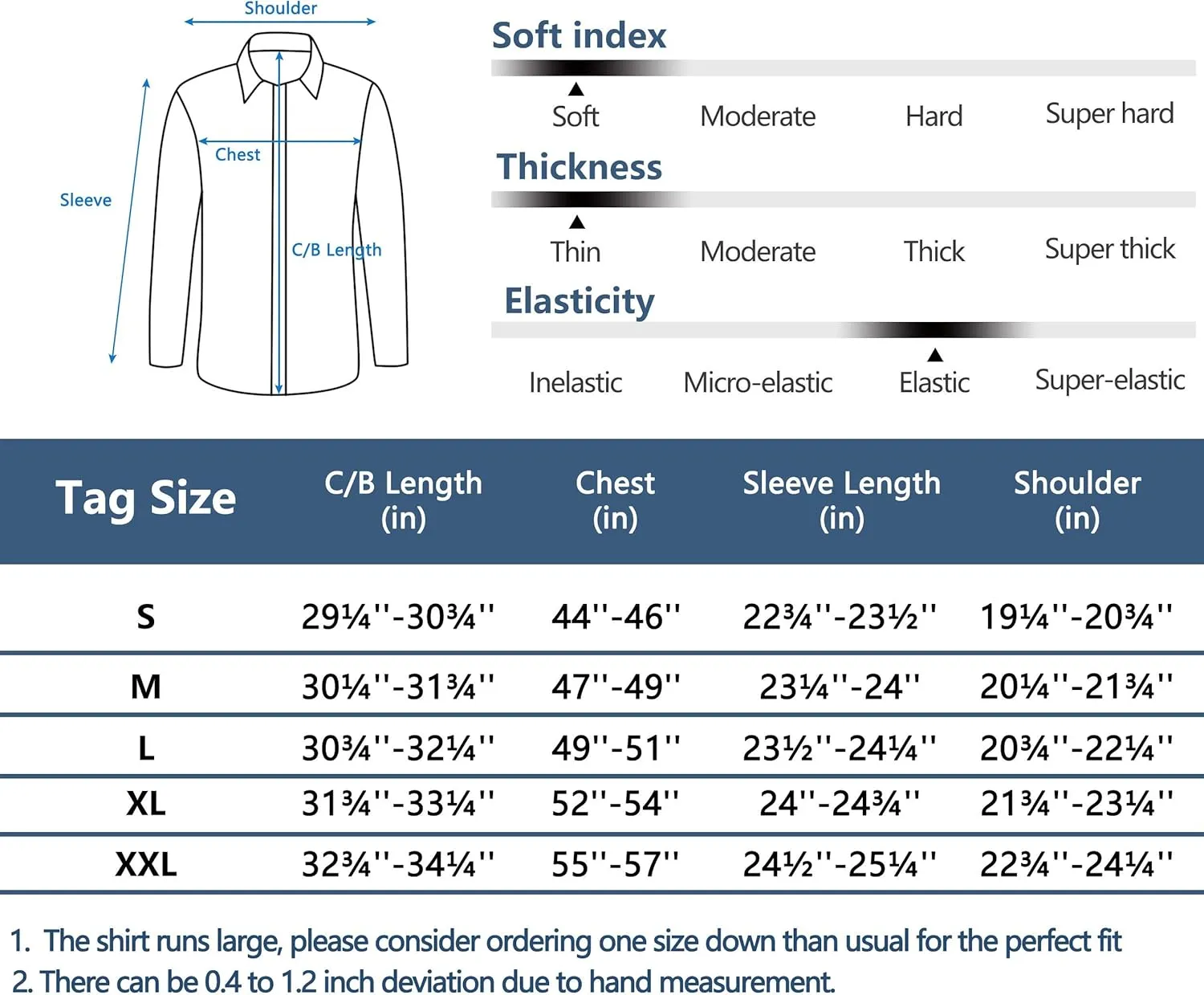 Little Donkey Andy Men's Quick-Dry Stretch Long Sleeve Shirt for Hiking, Travel