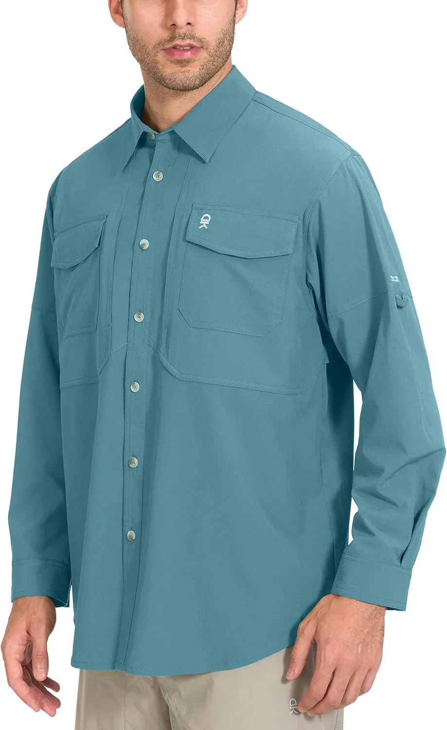 Little Donkey Andy Men's Quick-Dry Stretch Long Sleeve Shirt for Hiking, Travel