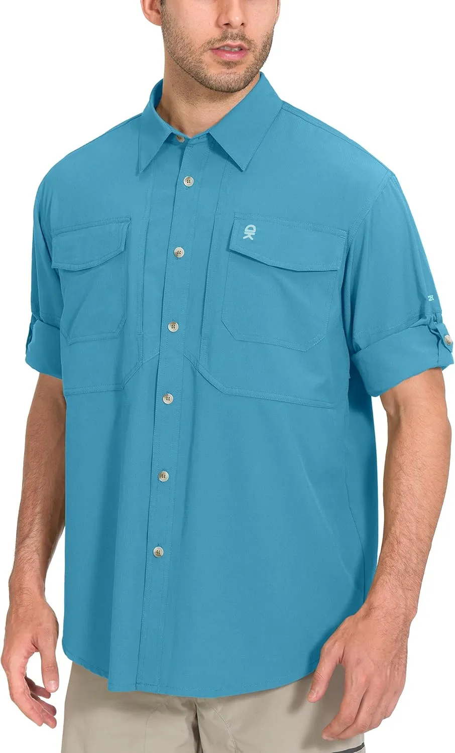Little Donkey Andy Men's Quick-Dry Stretch Long Sleeve Shirt for Hiking, Travel