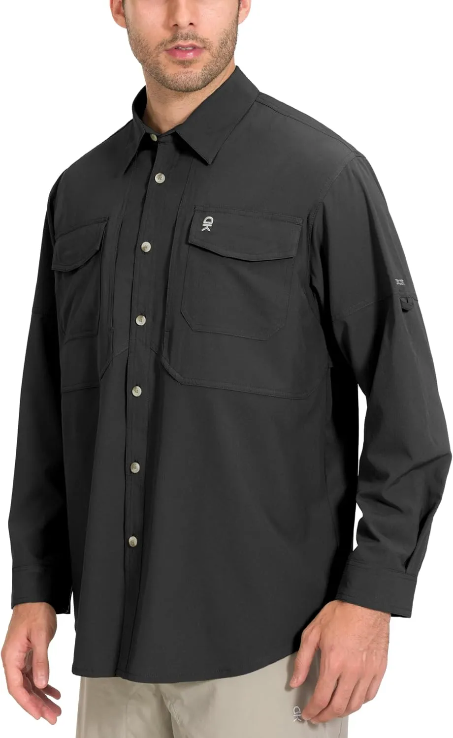 Little Donkey Andy Men's Quick-Dry Stretch Long Sleeve Shirt for Hiking, Travel