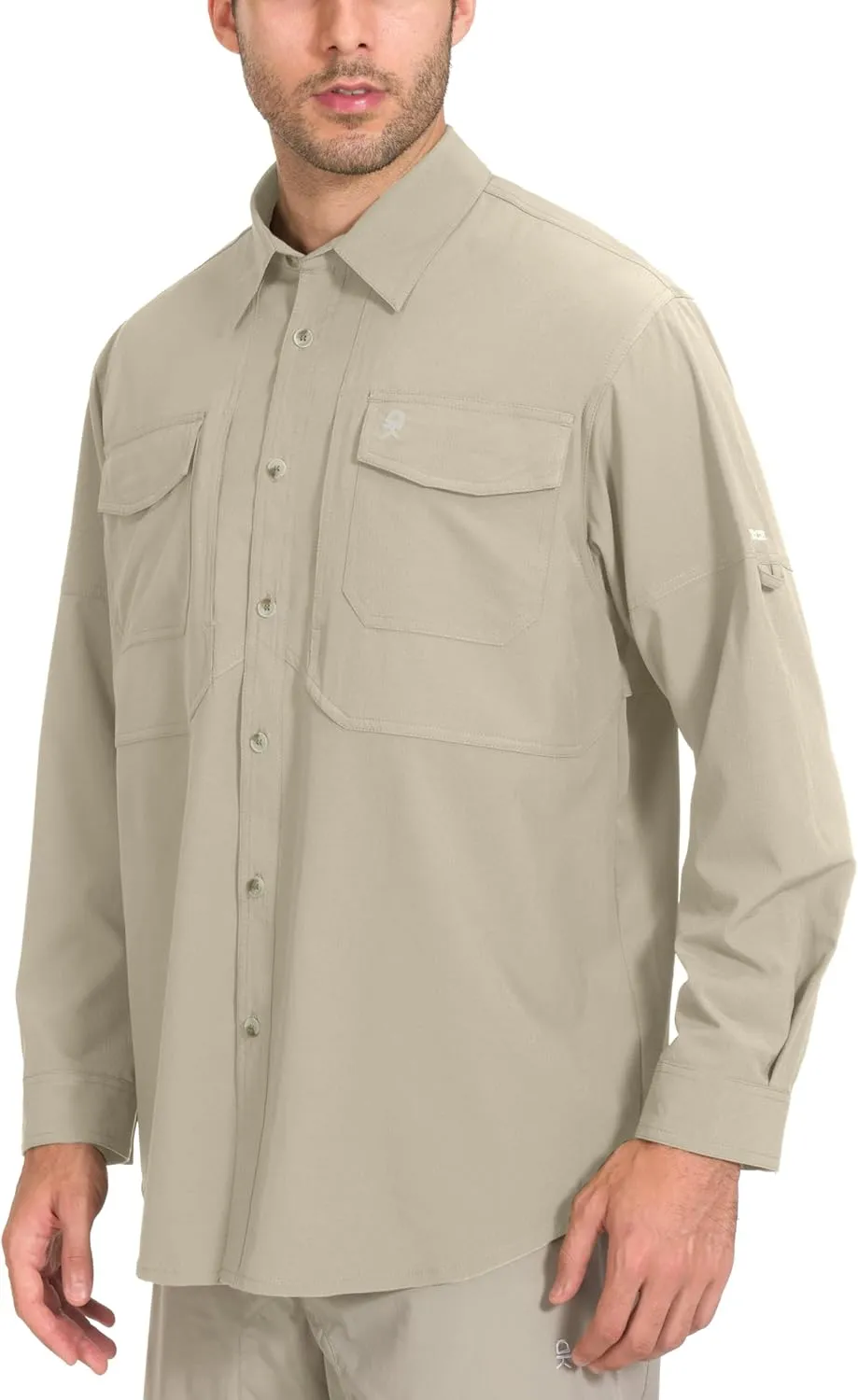 Little Donkey Andy Men's Quick-Dry Stretch Long Sleeve Shirt for Hiking, Travel