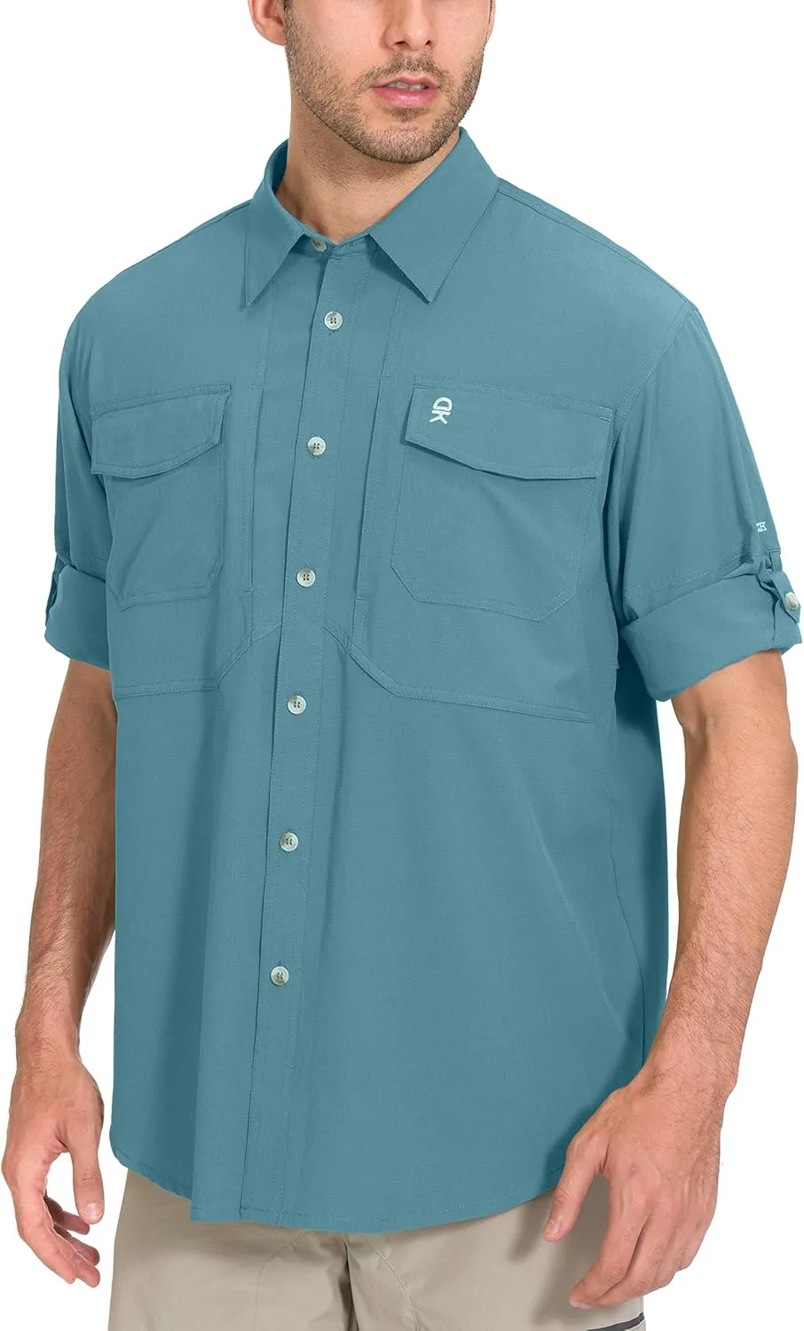 Little Donkey Andy Men's Quick-Dry Stretch Long Sleeve Shirt for Hiking, Travel
