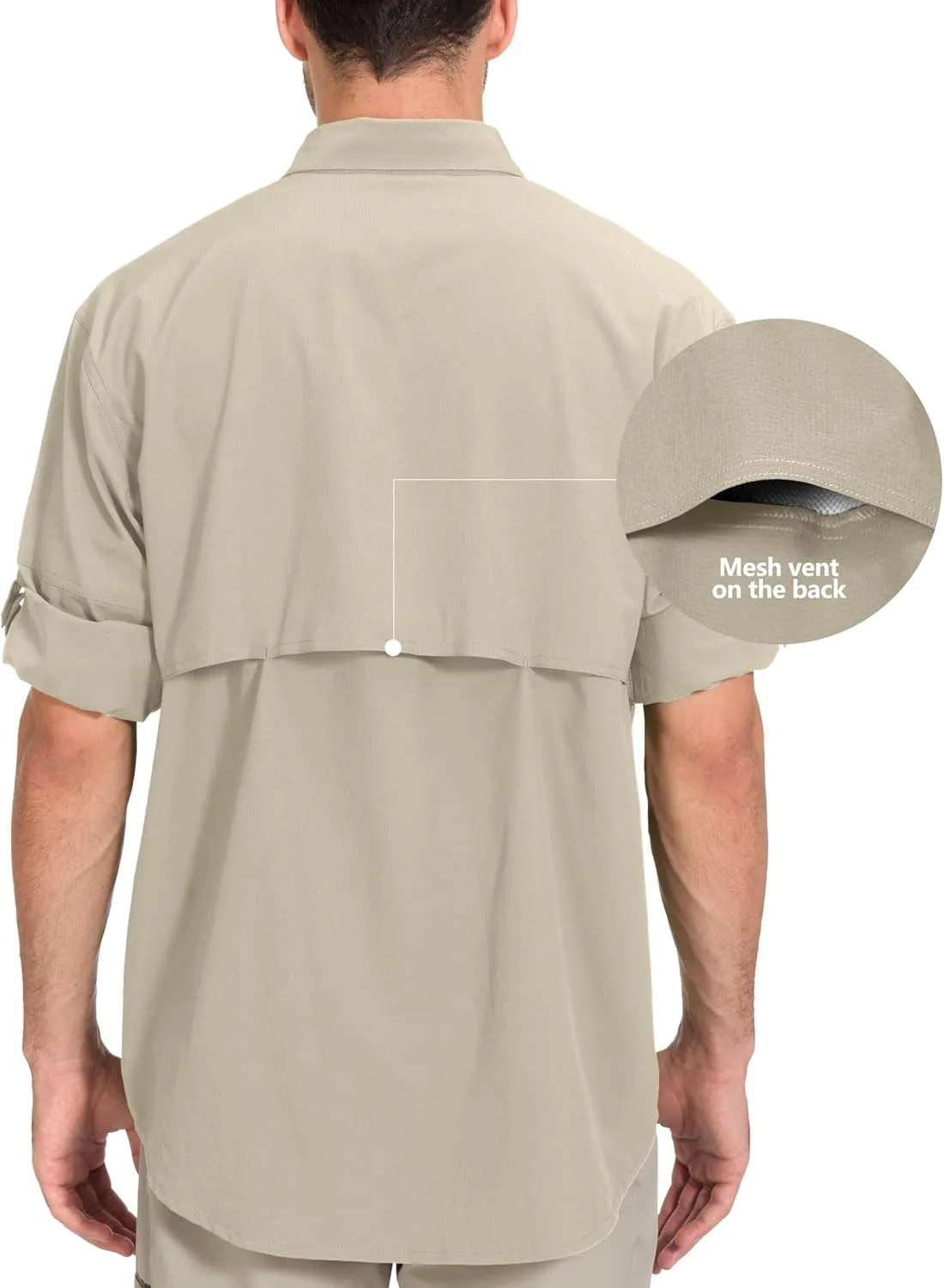 Little Donkey Andy Men's Quick-Dry Stretch Long Sleeve Shirt for Hiking, Travel