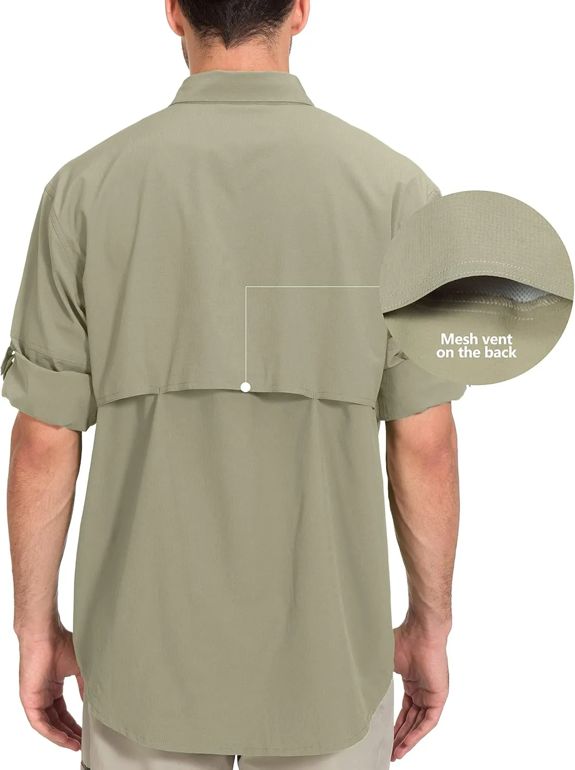 Little Donkey Andy Men's Quick-Dry Stretch Long Sleeve Shirt for Hiking, Travel