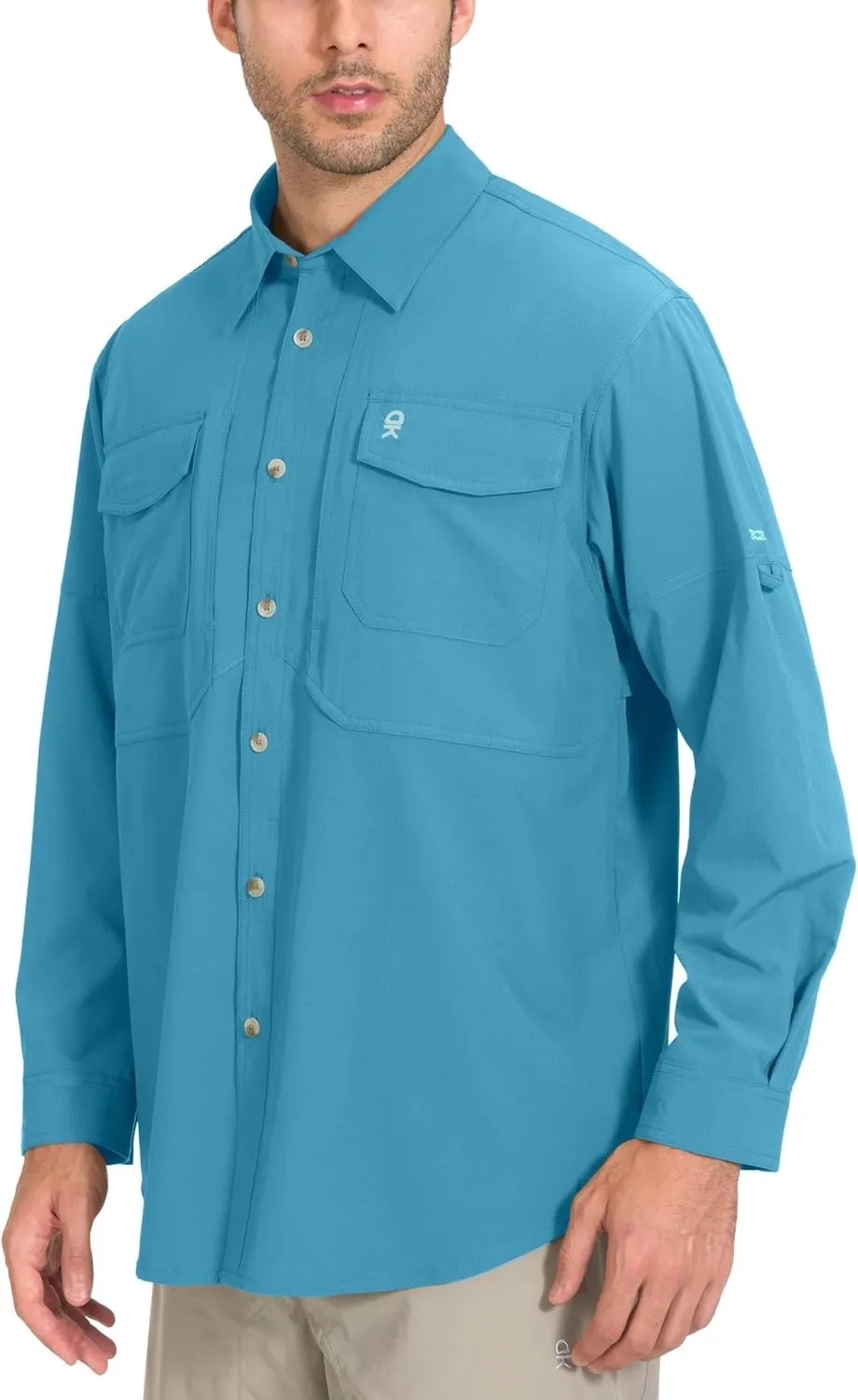 Little Donkey Andy Men's Quick-Dry Stretch Long Sleeve Shirt for Hiking, Travel