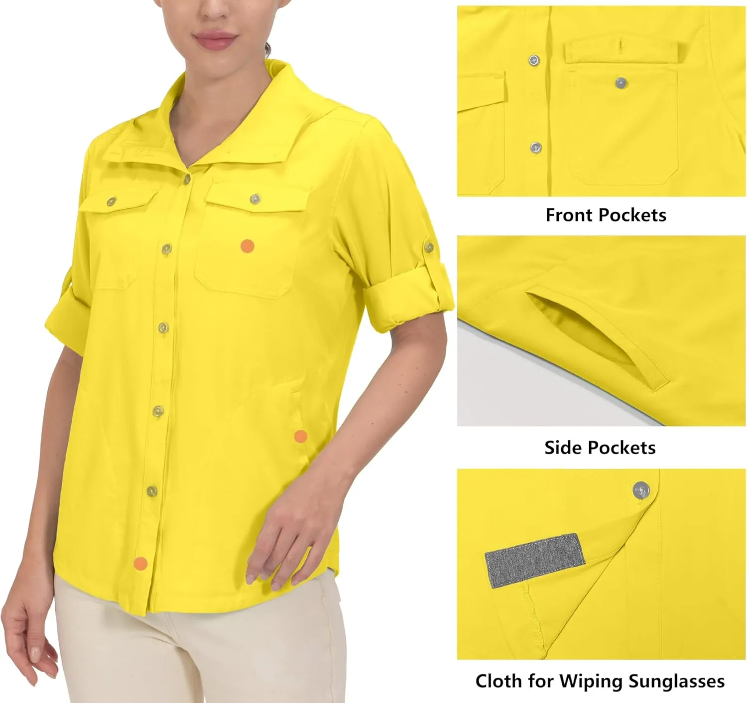 Little Donkey Andy Women's Hoodie Long Sleeve Shirt UPF 50  Sun Protection Outdoor Quick Dry Fishing Hiking Shirts