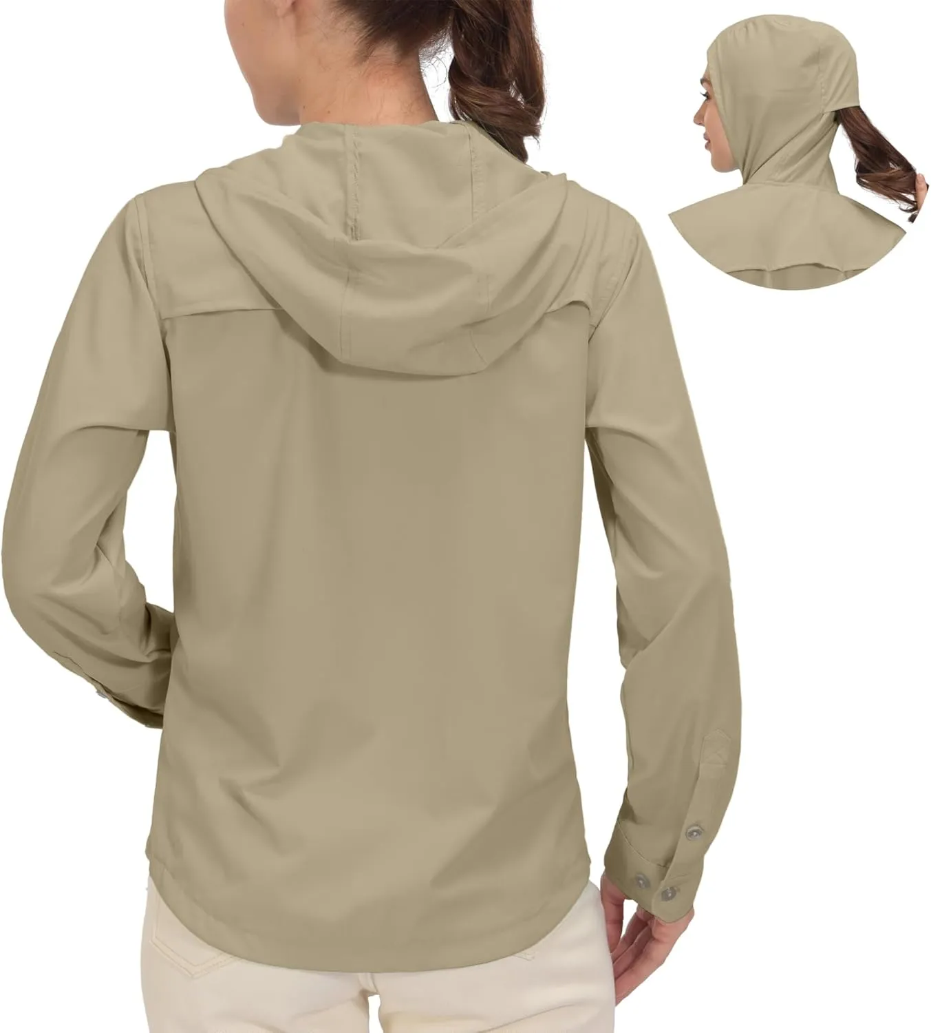 Little Donkey Andy Women's Hoodie Long Sleeve Shirt UPF 50  Sun Protection Outdoor Quick Dry Fishing Hiking Shirts