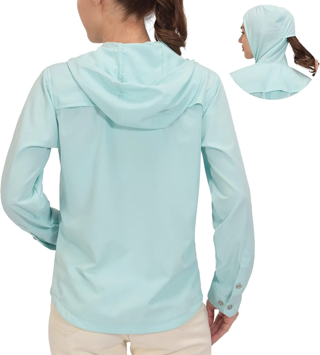 Little Donkey Andy Women's Hoodie Long Sleeve Shirt UPF 50  Sun Protection Outdoor Quick Dry Fishing Hiking Shirts