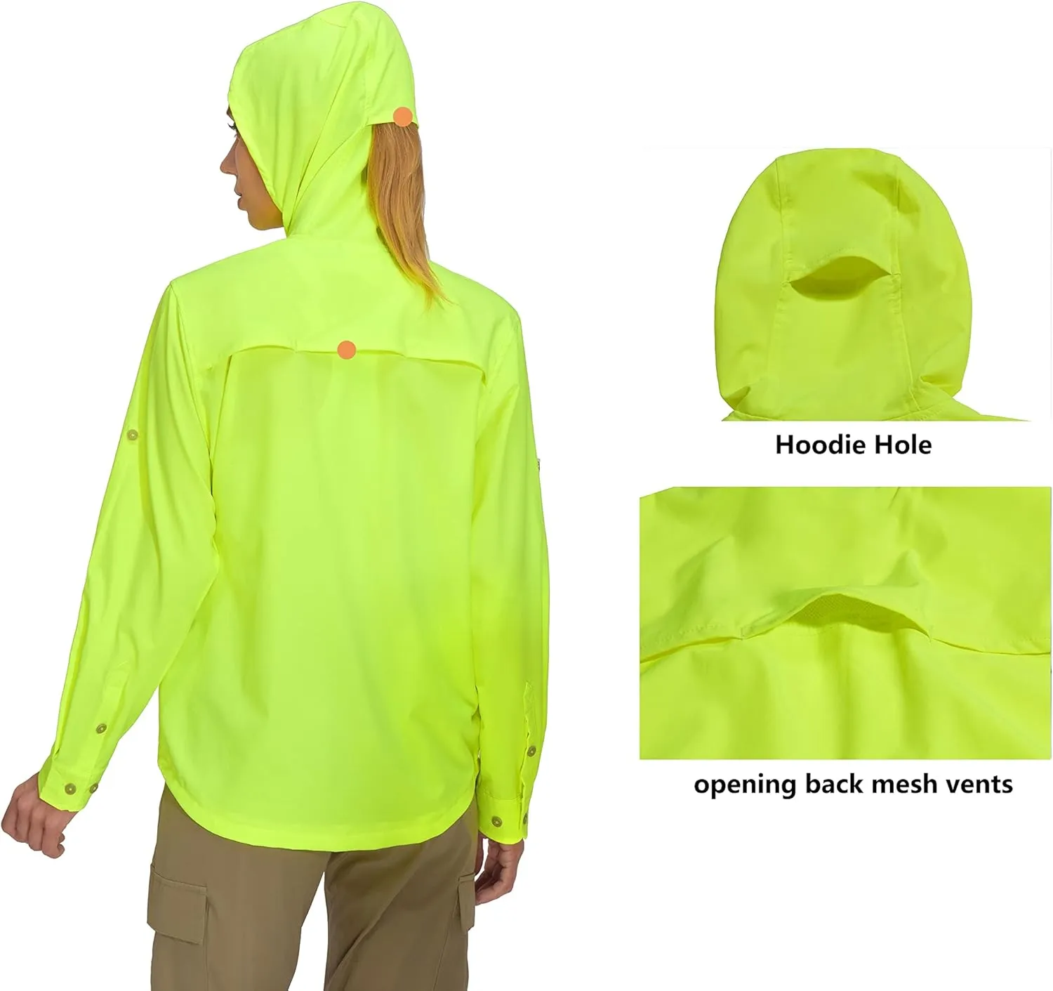 Little Donkey Andy Women's Hoodie Long Sleeve Shirt UPF 50  Sun Protection Outdoor Quick Dry Fishing Hiking Shirts