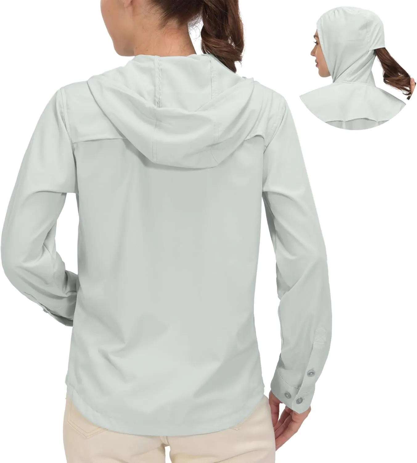 Little Donkey Andy Women's Hoodie Long Sleeve Shirt UPF 50  Sun Protection Outdoor Quick Dry Fishing Hiking Shirts