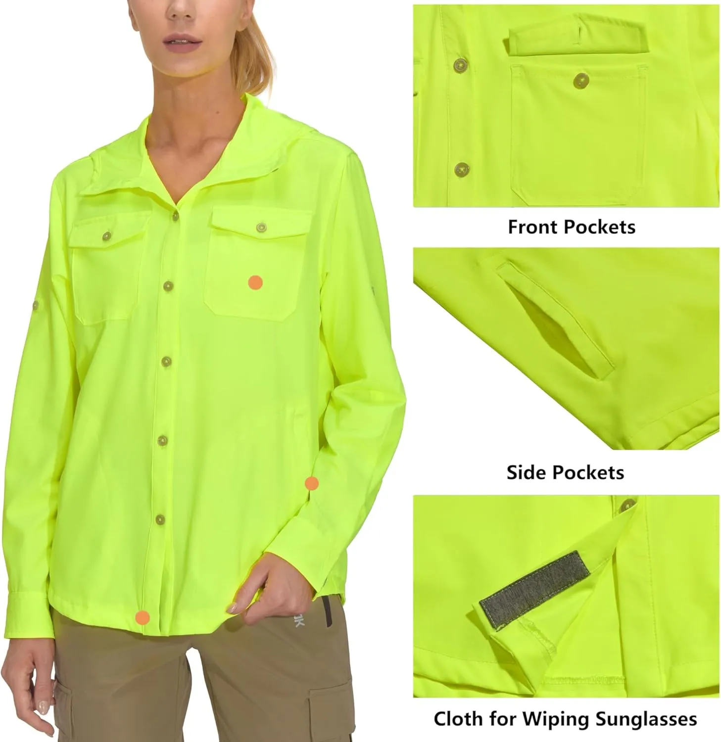 Little Donkey Andy Women's Hoodie Long Sleeve Shirt UPF 50  Sun Protection Outdoor Quick Dry Fishing Hiking Shirts