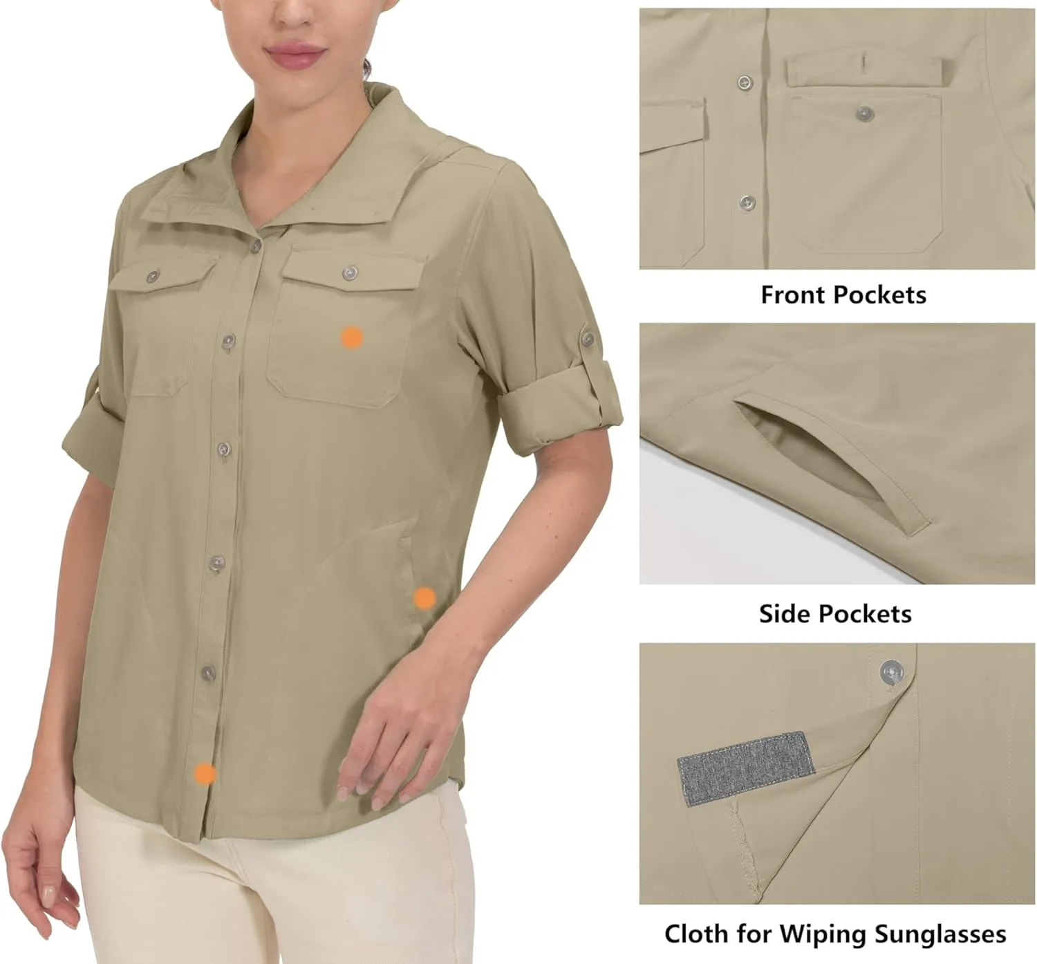 Little Donkey Andy Women's Hoodie Long Sleeve Shirt UPF 50  Sun Protection Outdoor Quick Dry Fishing Hiking Shirts