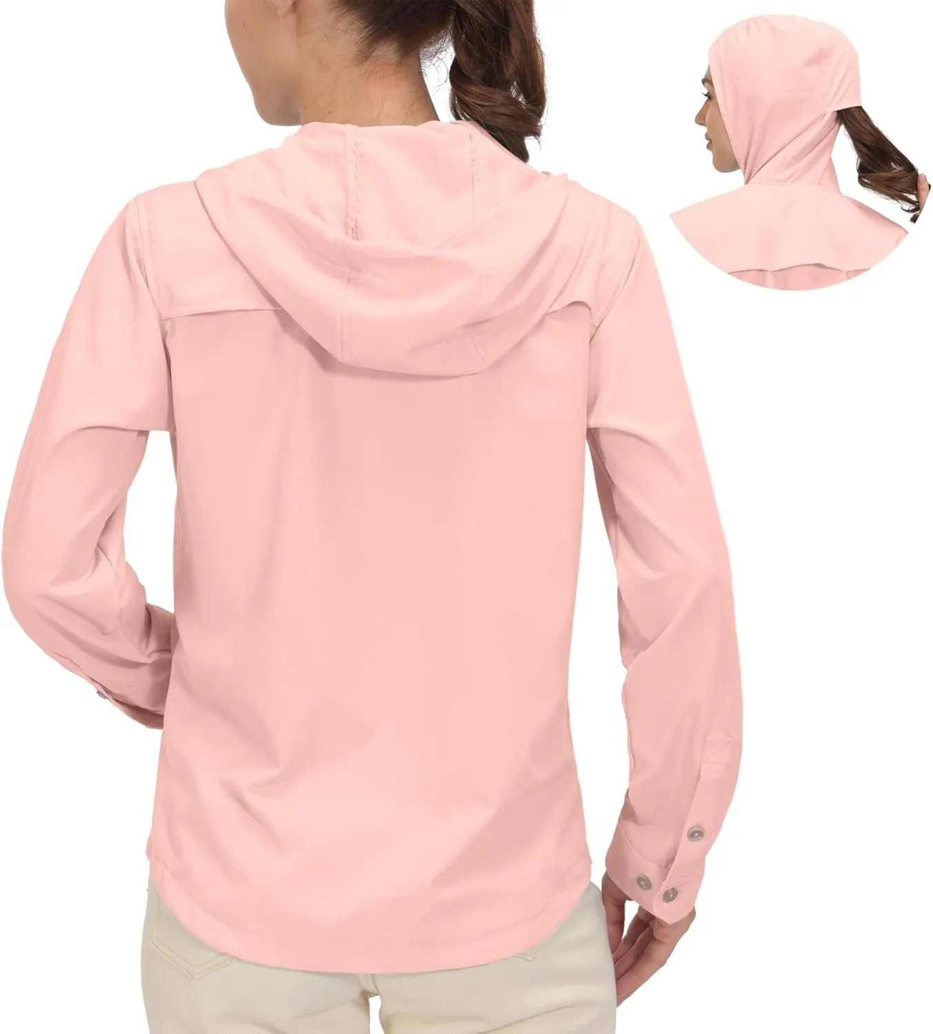 Little Donkey Andy Women's Hoodie Long Sleeve Shirt UPF 50  Sun Protection Outdoor Quick Dry Fishing Hiking Shirts