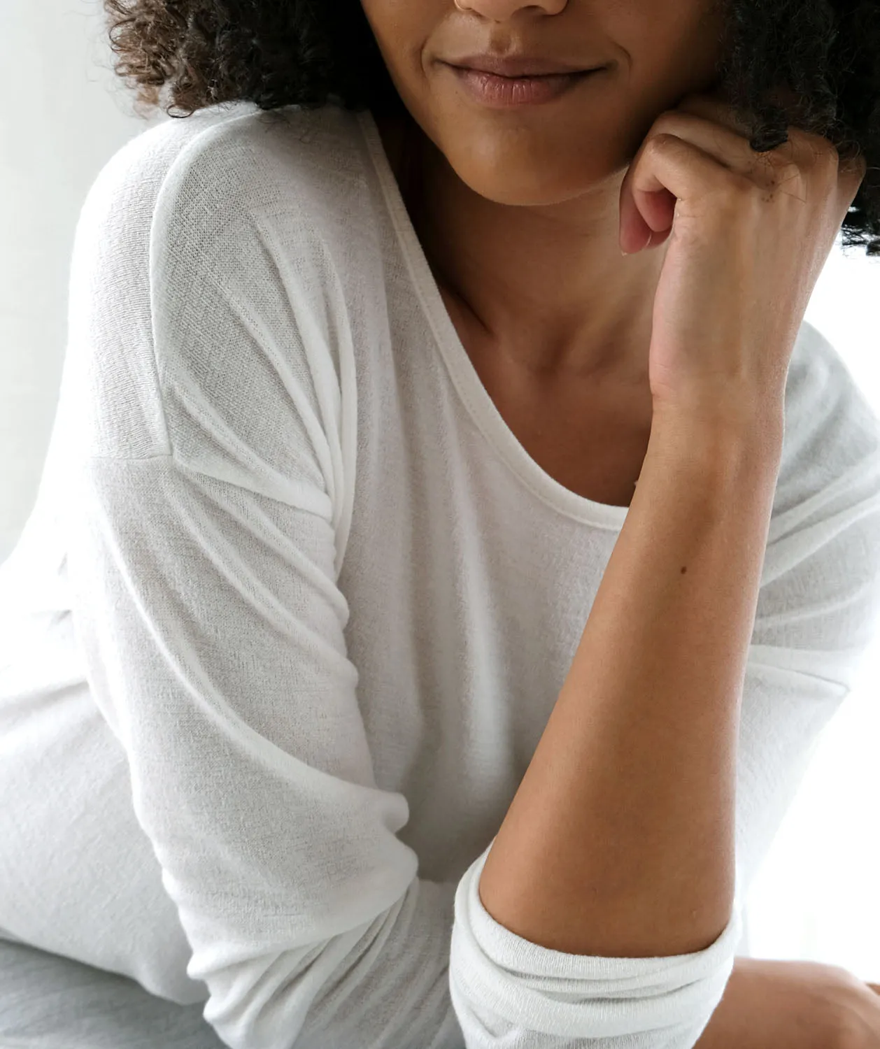 MAGNOLIA lightweight sweater tunic in Ivory