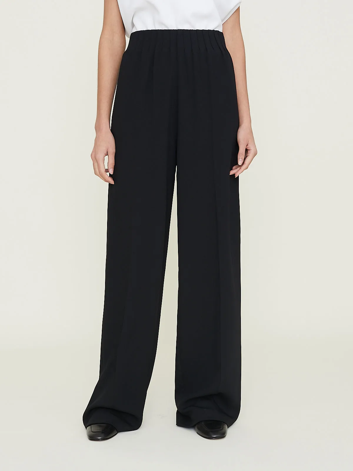 Maud Large Pull-On Pants in Black