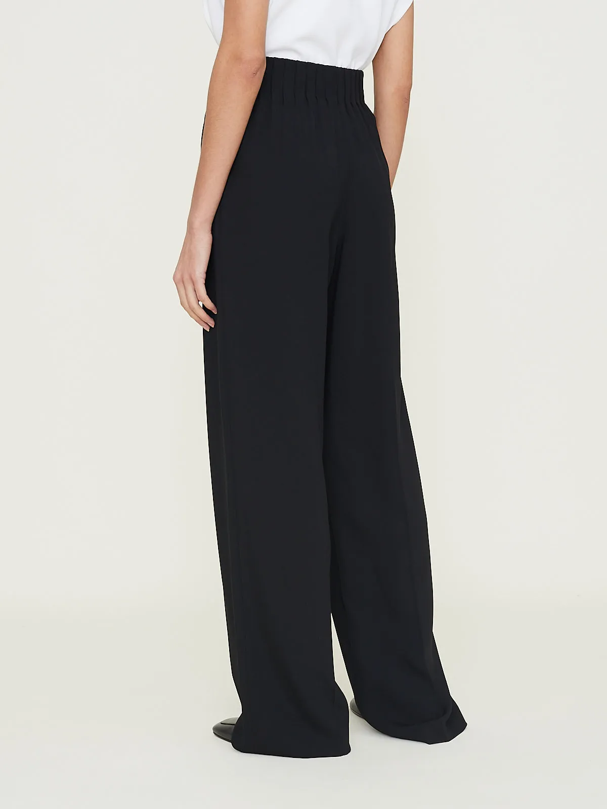 Maud Large Pull-On Pants in Black