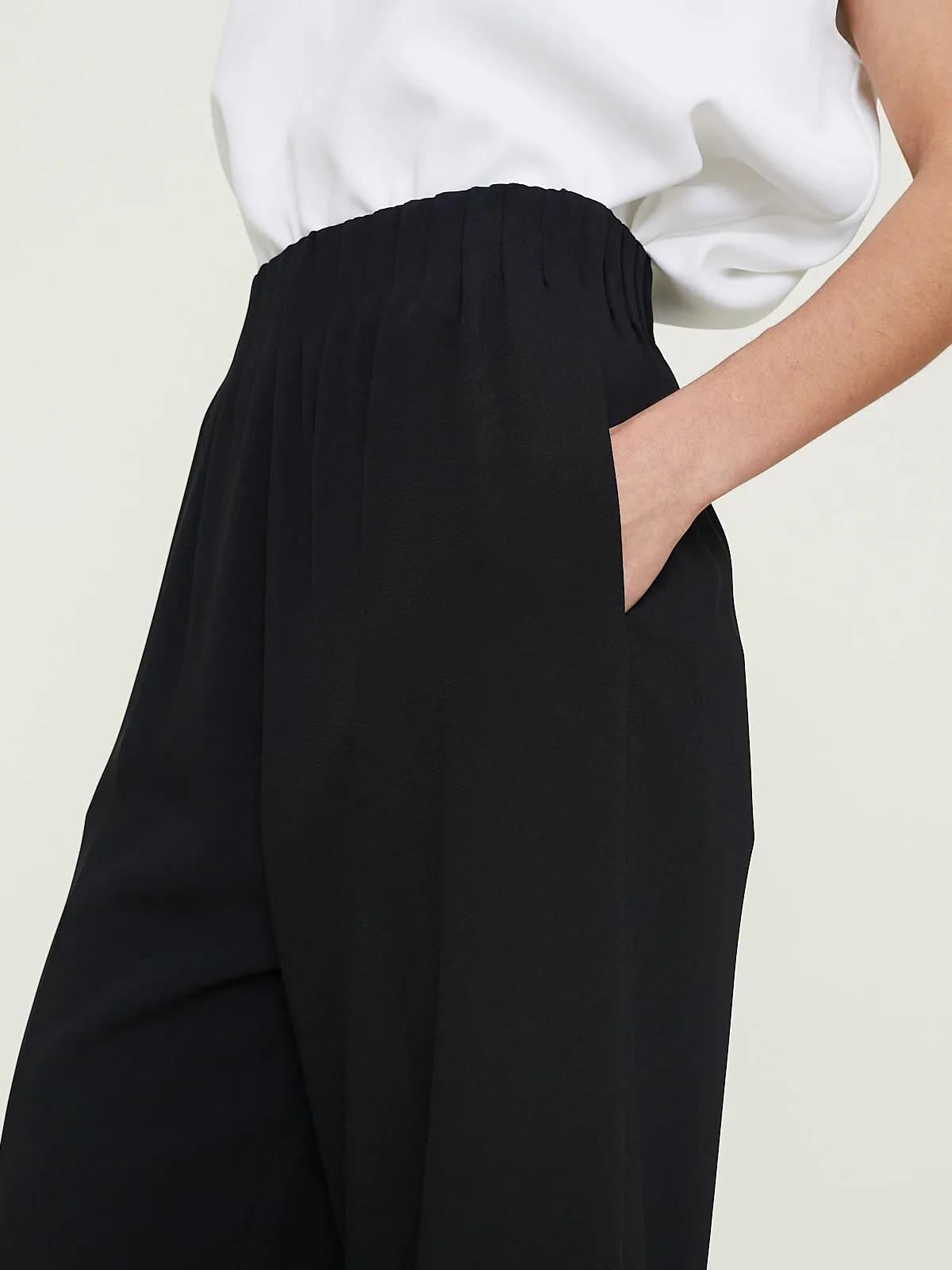 Maud Large Pull-On Pants in Black