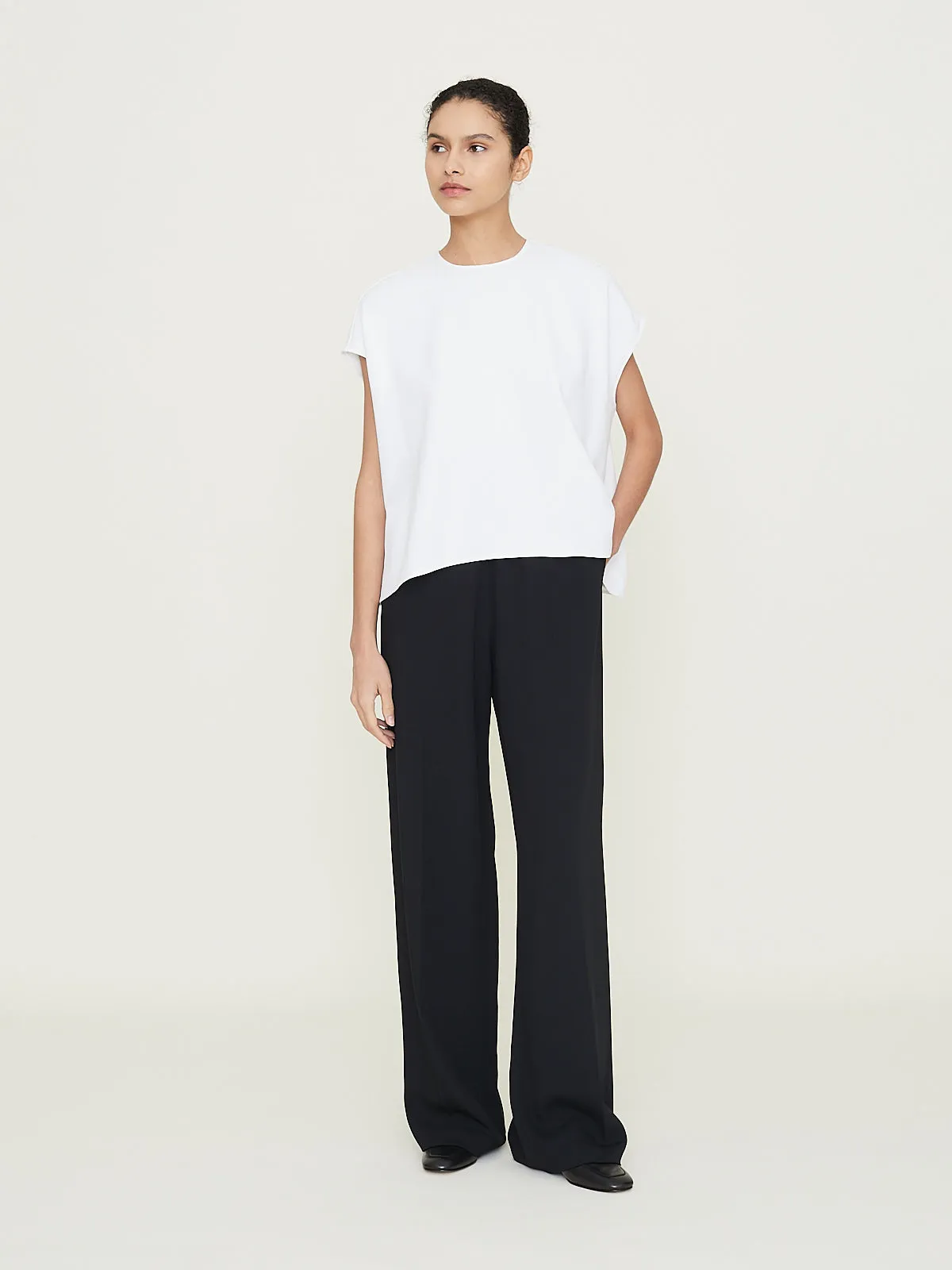 Maud Large Pull-On Pants in Black
