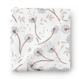 Mauve Dandelion Swaddle Blanket