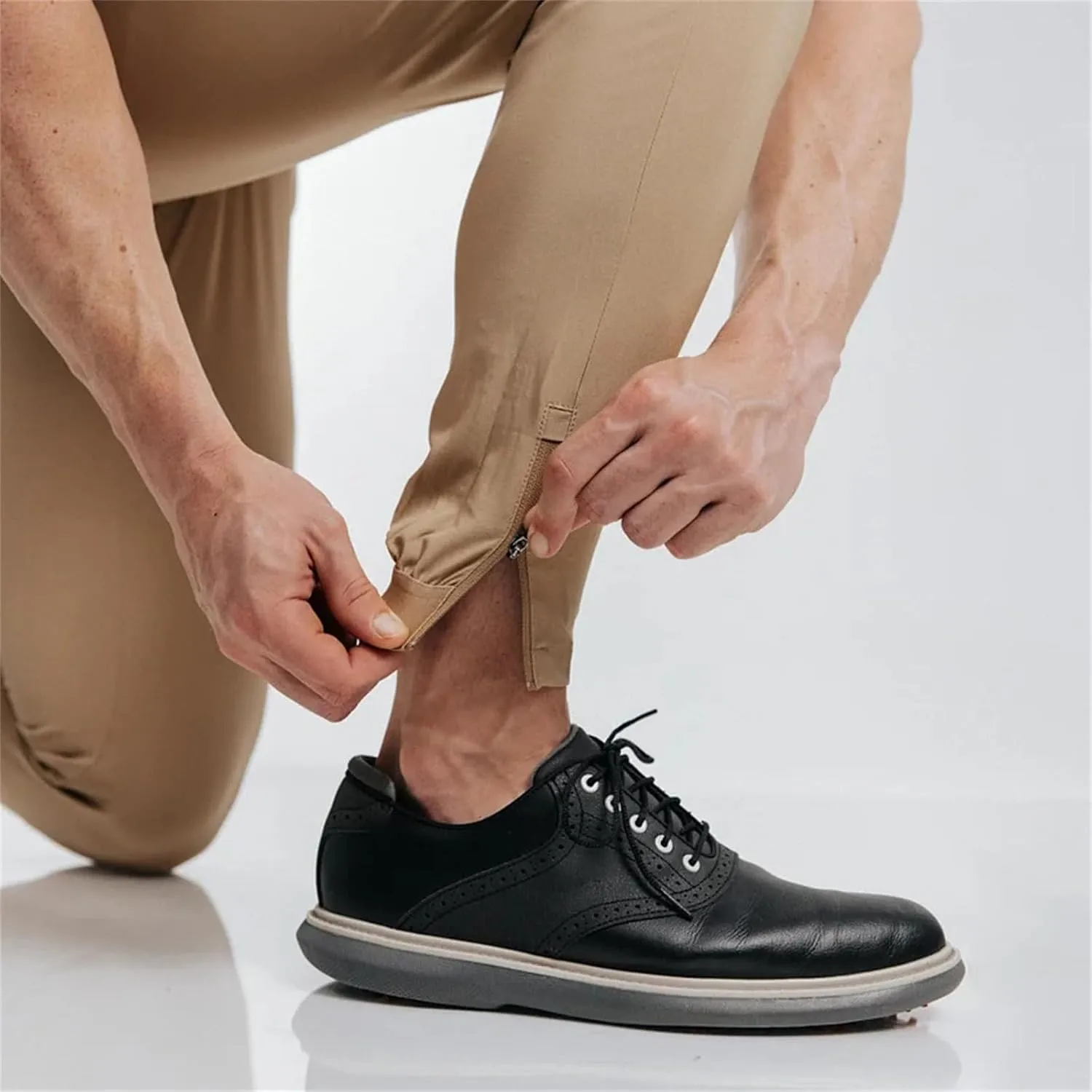 Mens Chinos Dress Pants Slim Fit Stretch Flat Front Golf Pants Casual Travel Pants Skinny Stretch Casual Pants