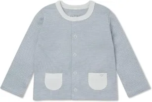 MORI Baby Unisex Cardigan - Organic Cotton and Bamboo - Classic Design with Front Pockets and Snap Closure