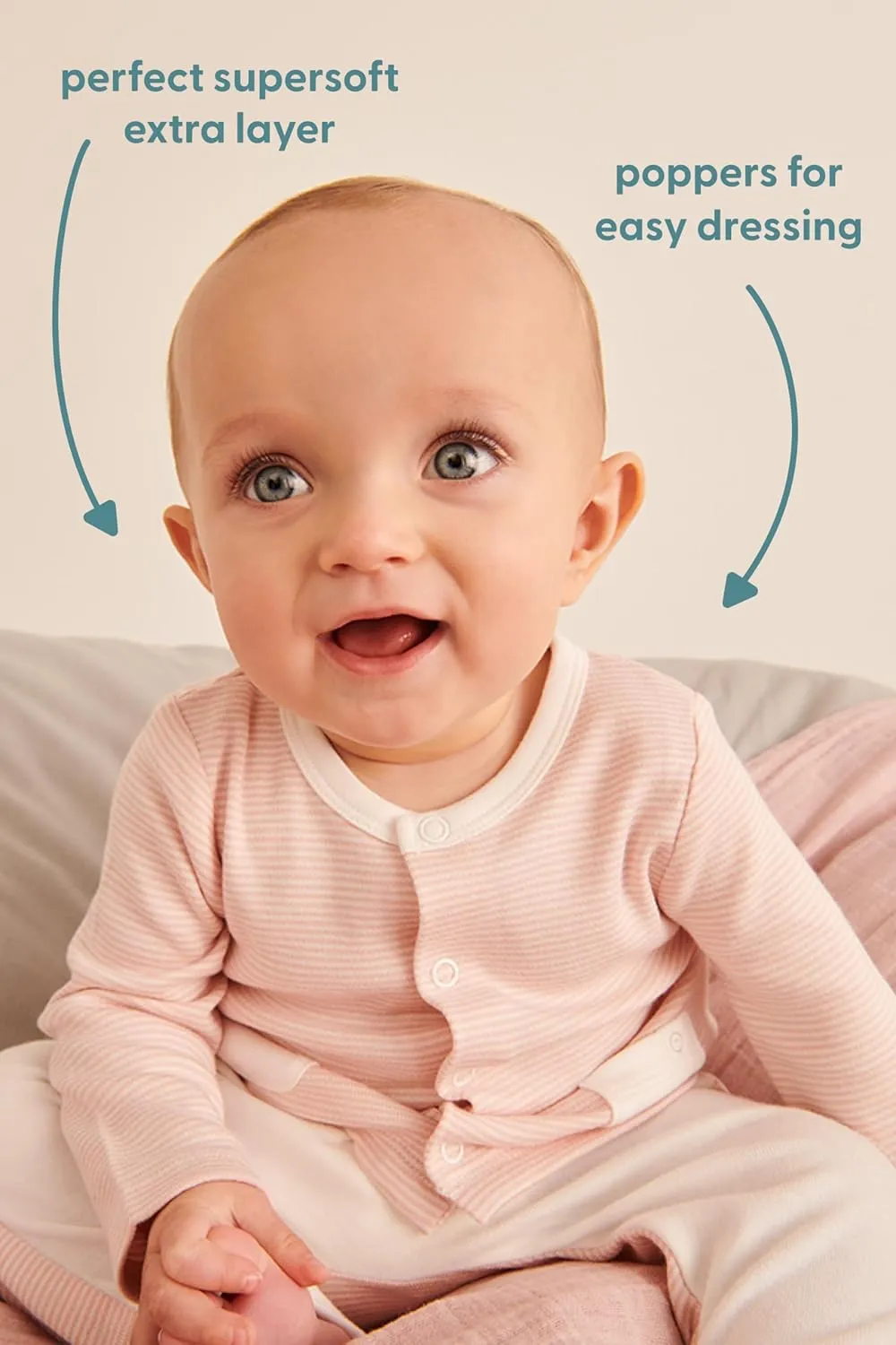 MORI Baby Unisex Cardigan - Organic Cotton and Bamboo - Classic Design with Front Pockets and Snap Closure