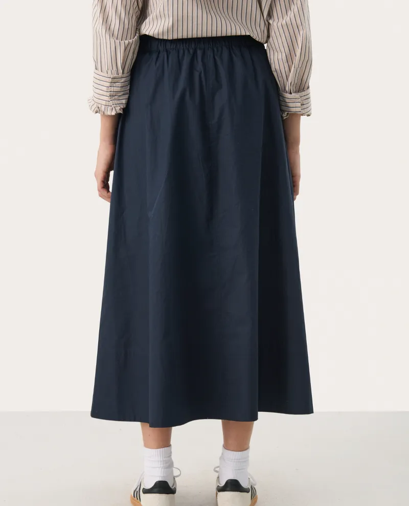Part Two Nansofie Navy Midi Skirt