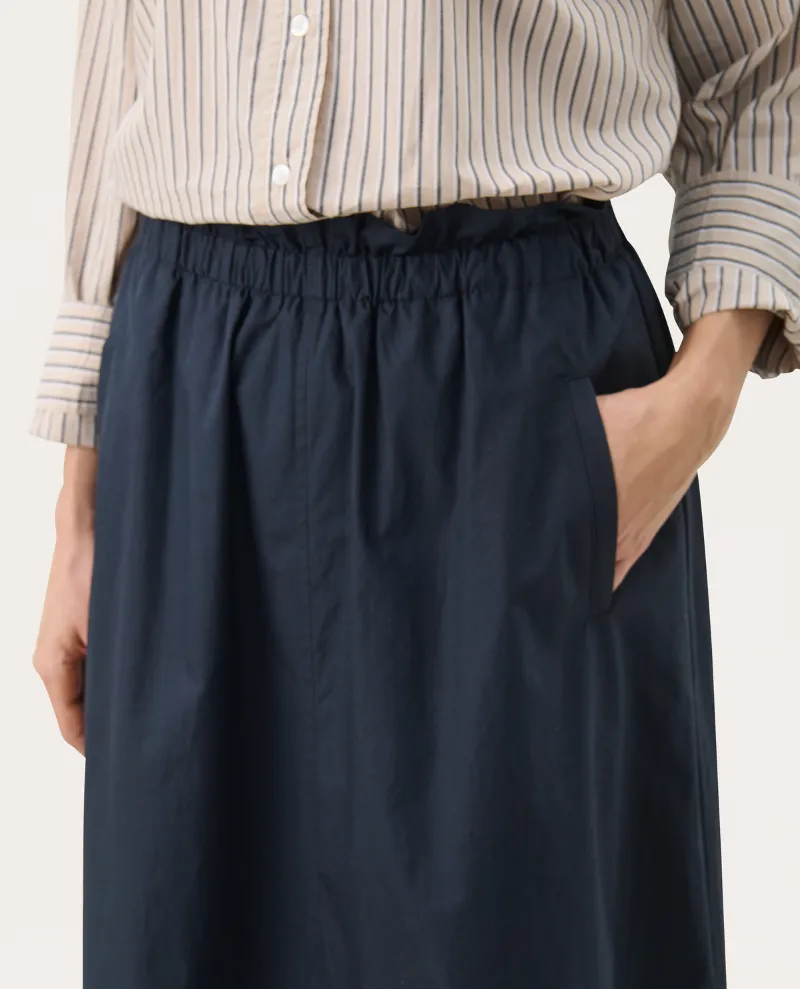 Part Two Nansofie Navy Midi Skirt