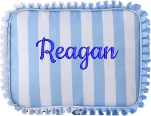 Personalized makeup bags, embroidered names, custom toiletry bags, bridesmaid proposal gifts, bachelorette party favors, wedding supplies, bridesmaid gifts (Blue)