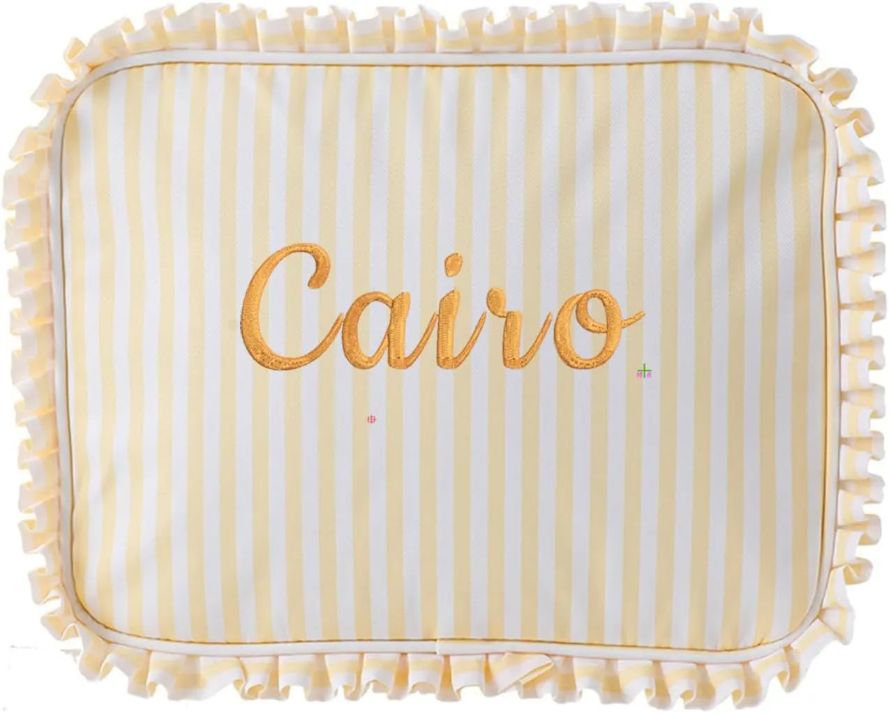 Personalized makeup bags, embroidered names, custom toiletry bags, bridesmaid proposal gifts, bachelorette party favors, wedding supplies, bridesmaid gifts (Yellow)