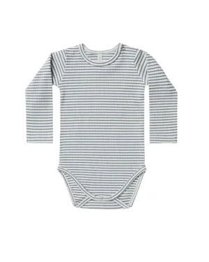 Ribbed Bodysuit –Indigo Stripe