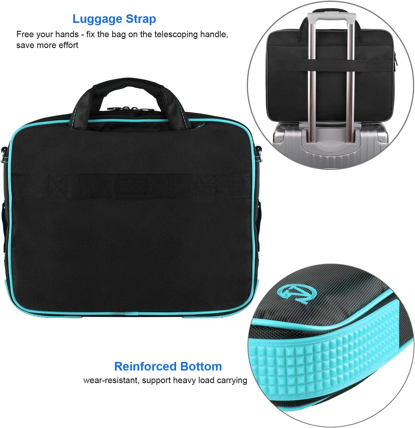 ROXIE Laptop and Tablet Shoulder Bag 11.6 12 Inch Business Office Travel Briefcase for Women Men