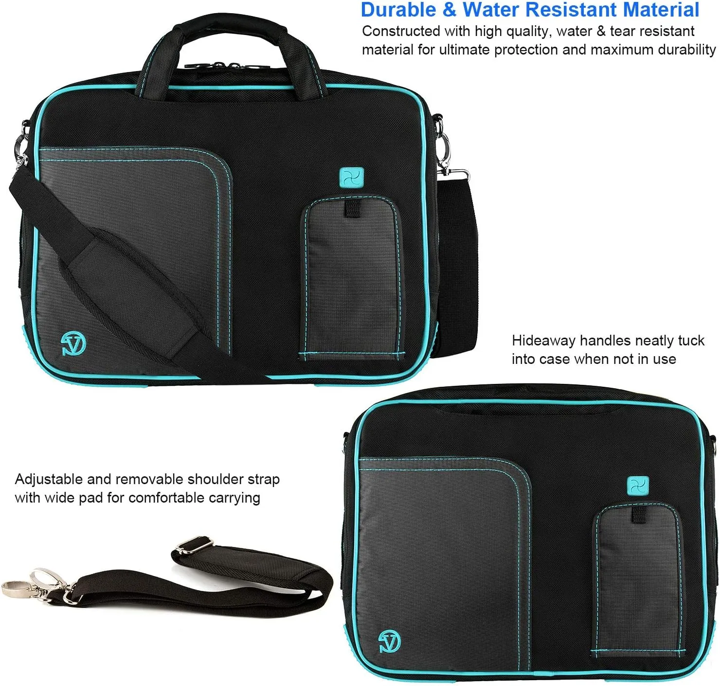 ROXIE Laptop and Tablet Shoulder Bag 11.6 12 Inch Business Office Travel Briefcase for Women Men