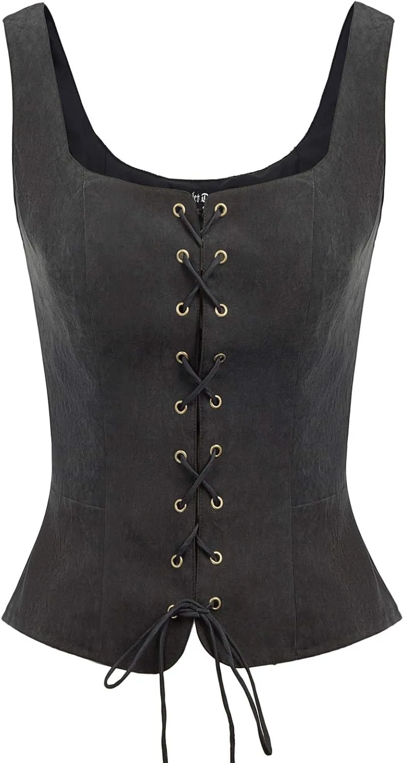 Scarlet Darkness Women's Pirate Renaissance Vest Cosplay Costume Peasant Bodice