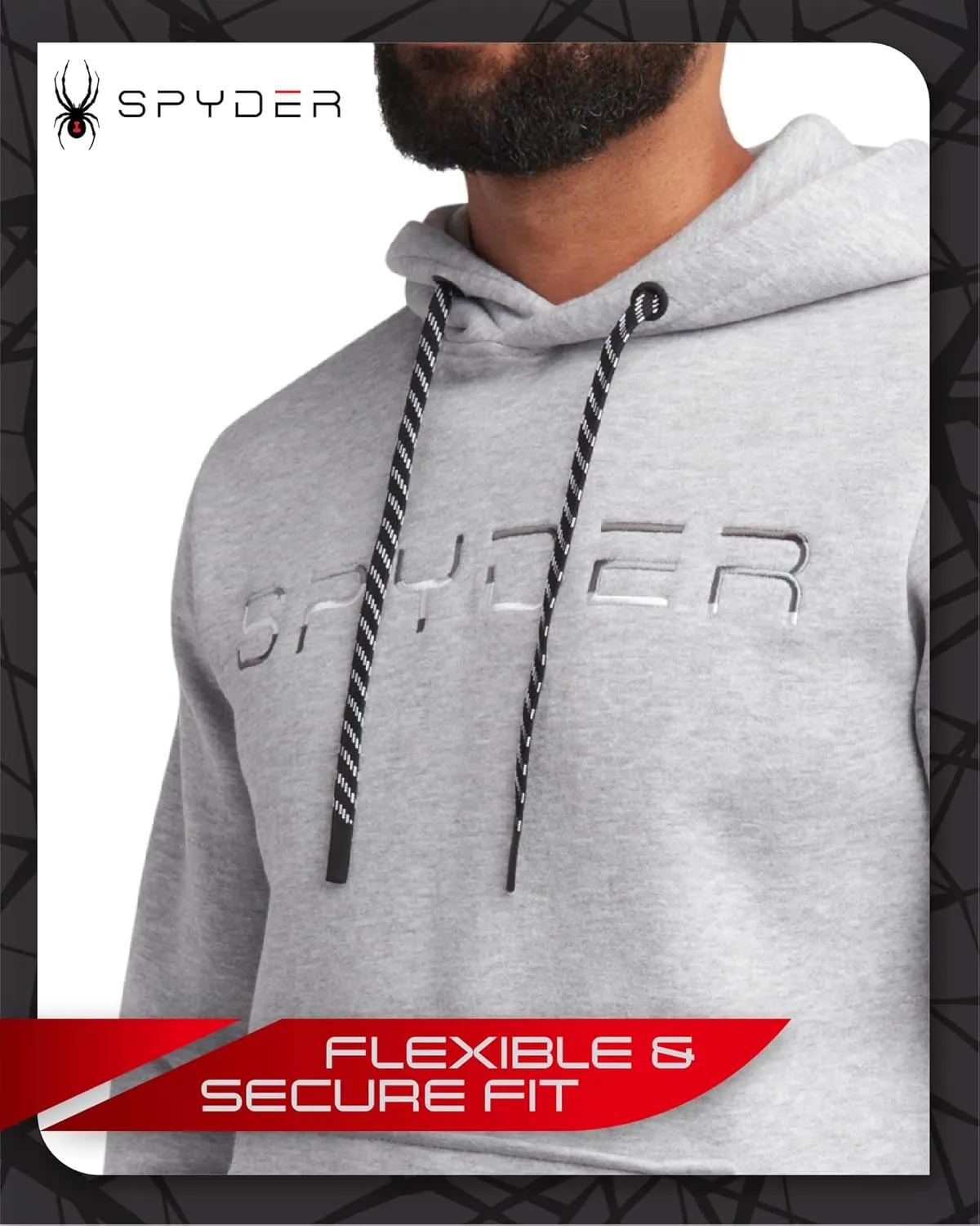 Spyder Men's Sweatsuit Set - 2 Piece Performance Fleece Pullover Hooded Sweatshirt and Jogger Sweatpants for Men (S-XXL)