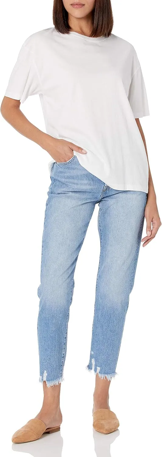 The Drop Women's Lydia Short-Sleeve Loose Drop-Shoulder Jersey T-Shirt