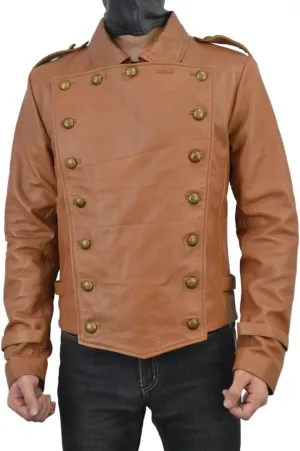 The Rocketeer Brown Leather Jacket - 90's Movie Billy Campbell Leather Jacket - Brown Regular Fit Costume Jacket