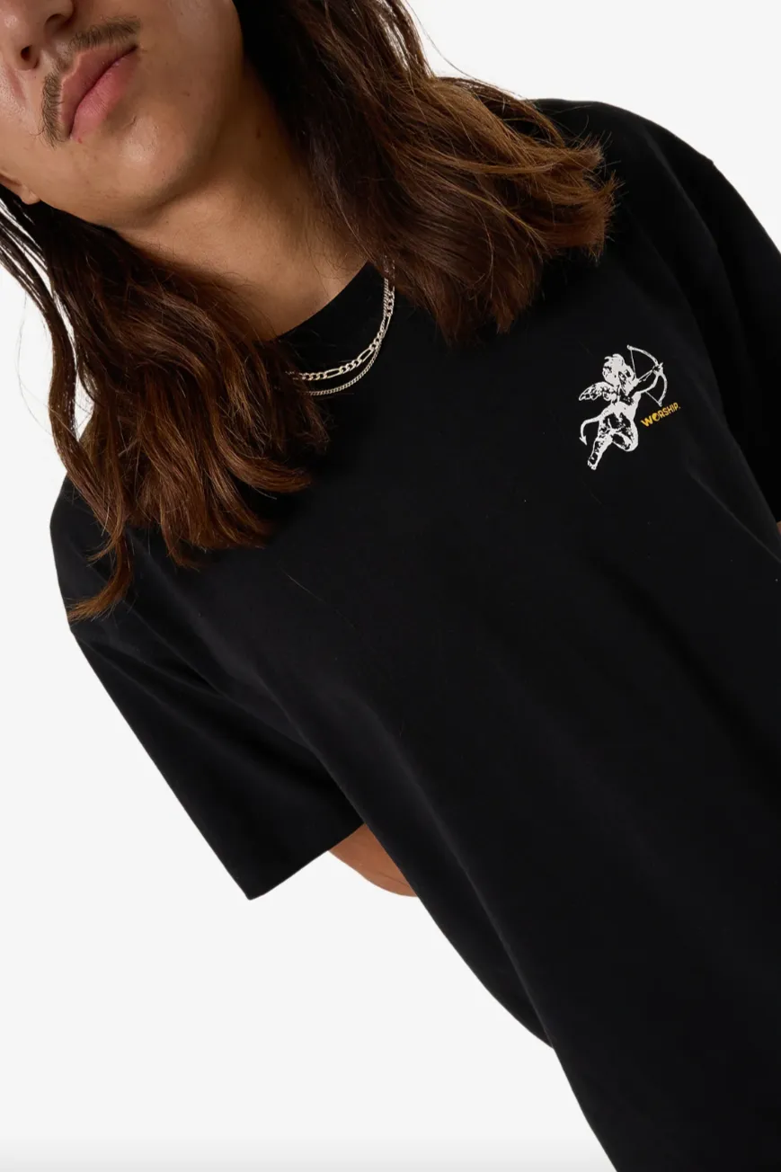 WORSHIP SUPPLIES CHERUB TEE - BLACK