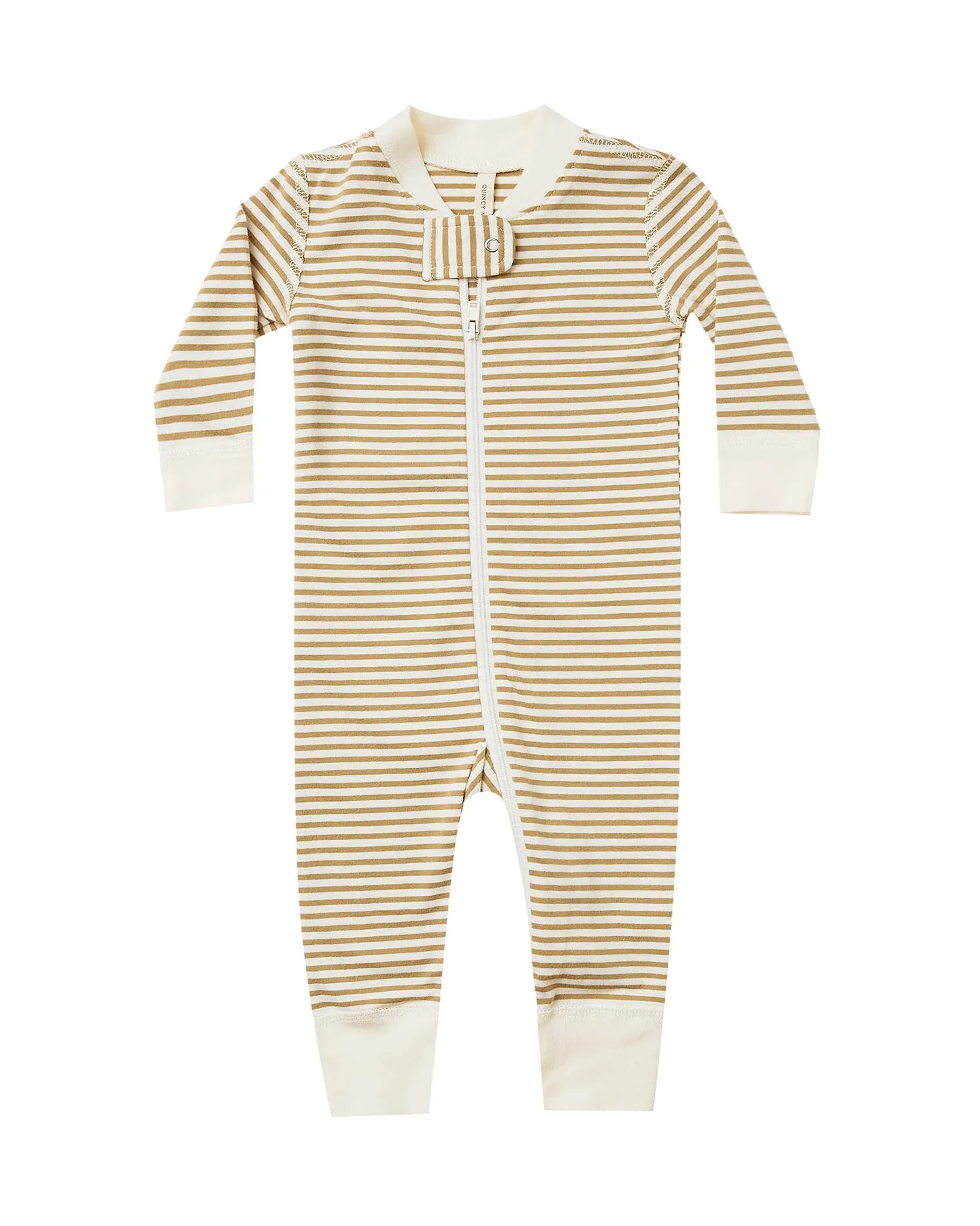 Zip Longsleeve Sleeper – Gold Stripe