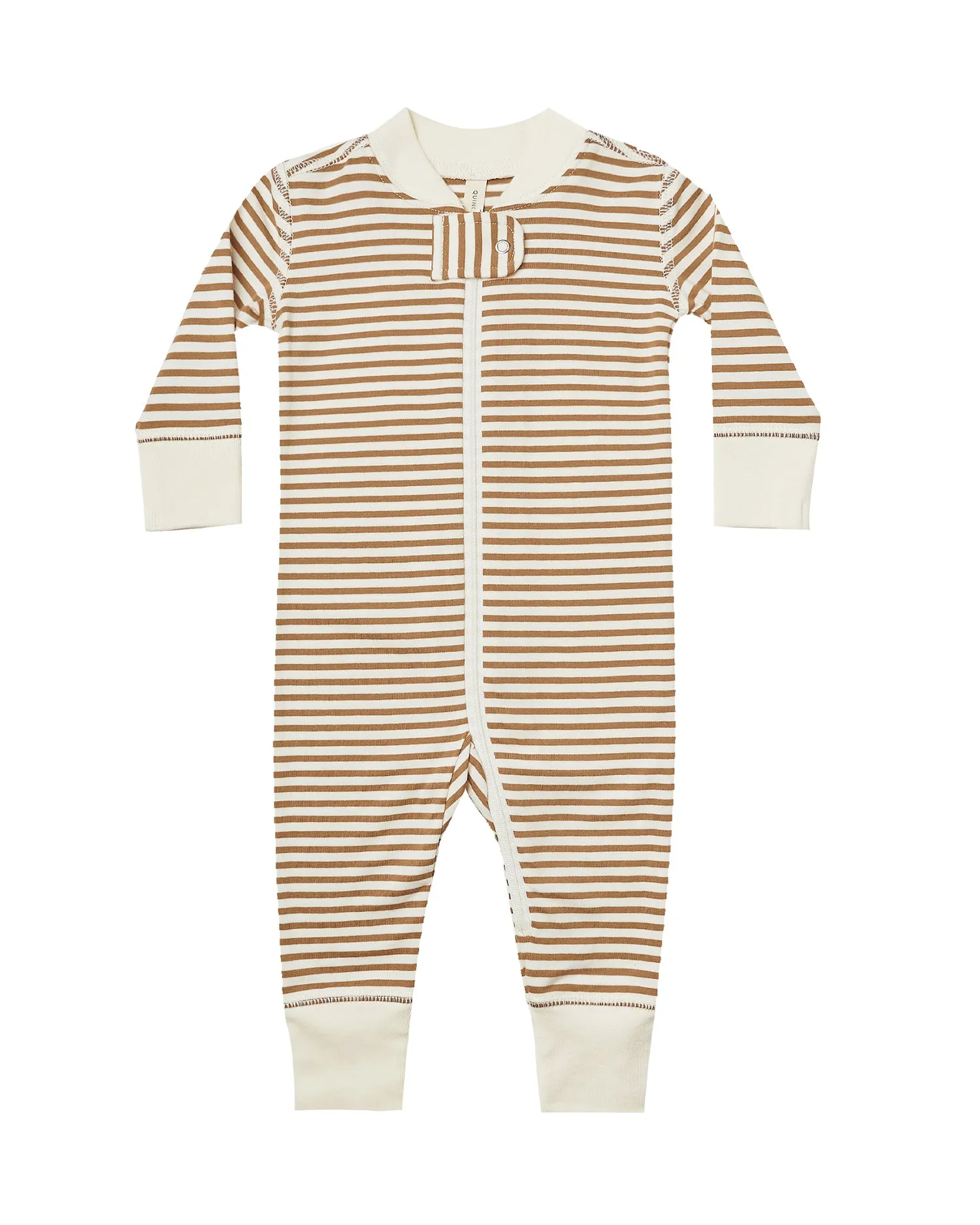 Zip Longsleeve Sleeper – Walnut Stripe